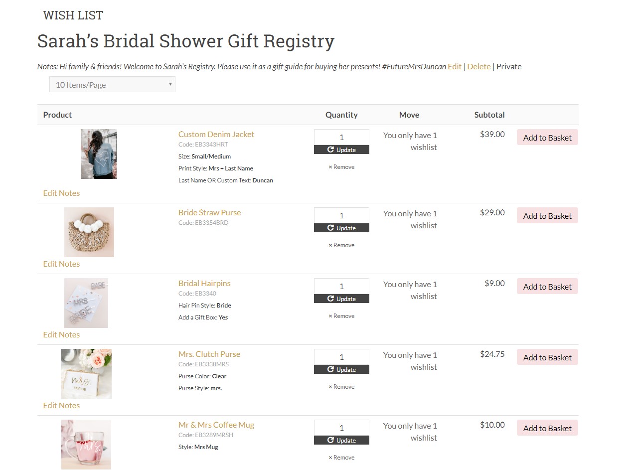 Bridal Shower Gift Registry in 5 Easy Steps Wedding Favorites