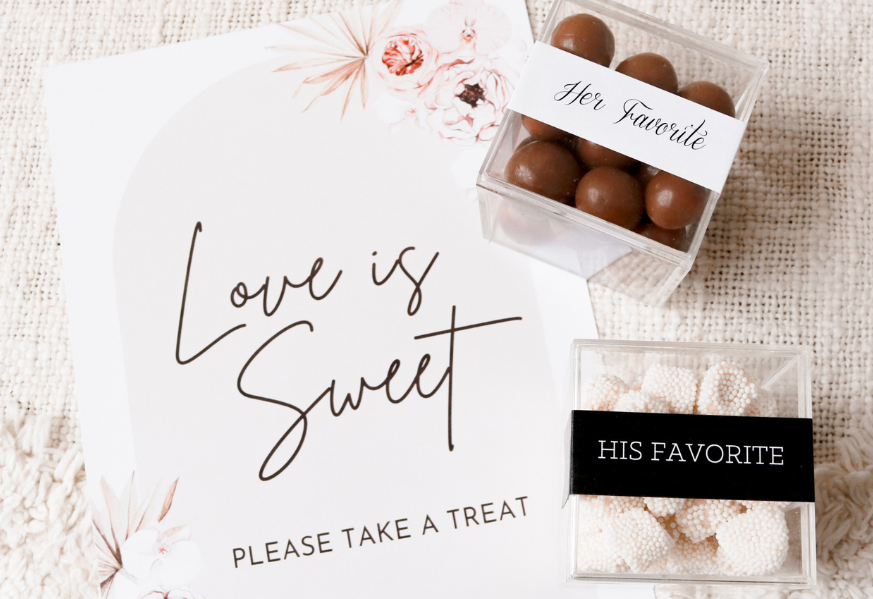 Crafting Your Own DIY His & Hers Candy Wedding Favors - Wedding