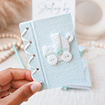 "Thanks for Strolling By!" Baby Carriage Notebook Favor