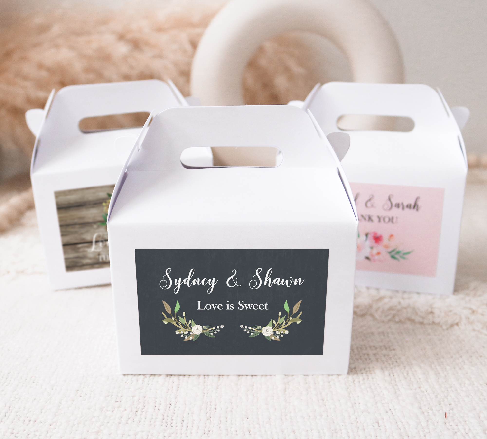 Wedding Favorites: Mini Gable Boxes - Floral Garden (set of 12)