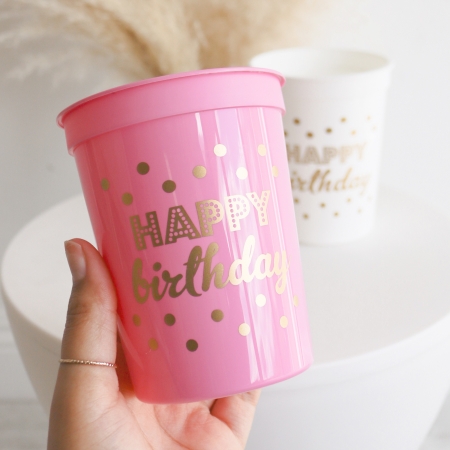 Plastic birthday clearance cups