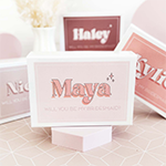 Personalized Retro Bridesmaid Proposal Box