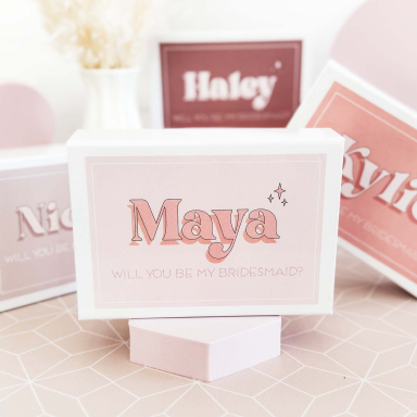 Personalized Retro Bridesmaid Proposal Box