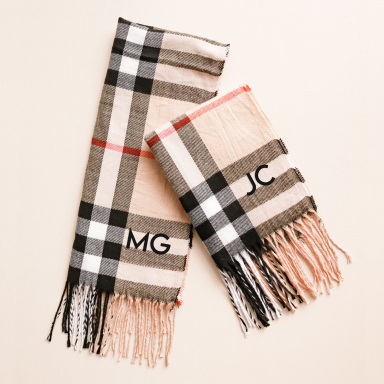 Monogram Plaid Scarf