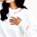 Embossed MRS Neckline Sweatshirt