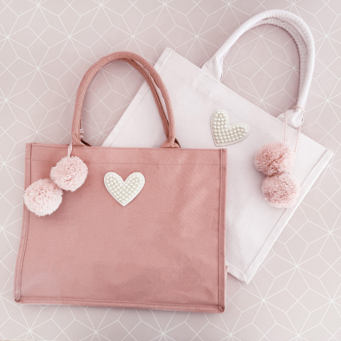 Pearl Heart Tote Bag