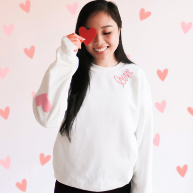 Embossed Love Sweatshirt