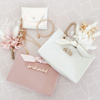 Bridal Party Suede Jewelry Bag