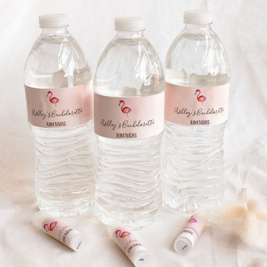 Personalized Tropical Beach Water Bottle Labels