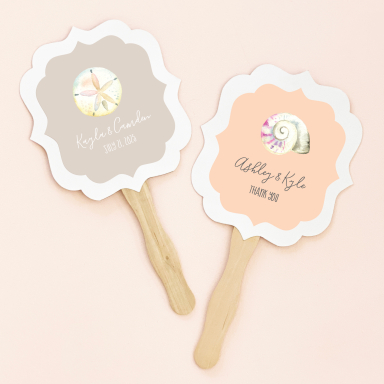 Personalized Tropical Beach Paddle Fans