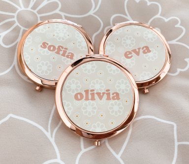 Flower Mirror Compacts