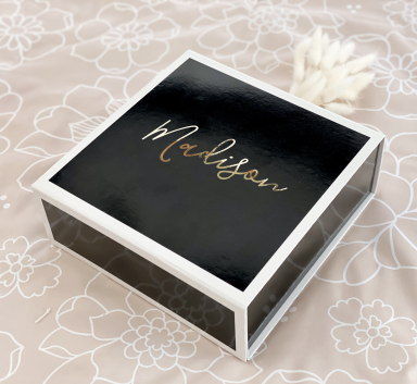 Bridesmaid Gift Boxes - Black & Gold