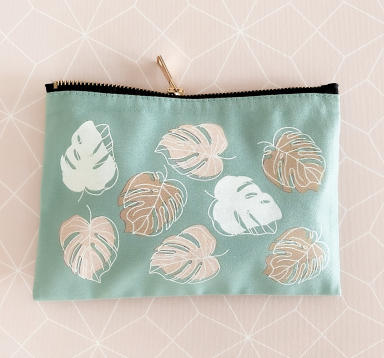 Palm Print Cosmetic Bag