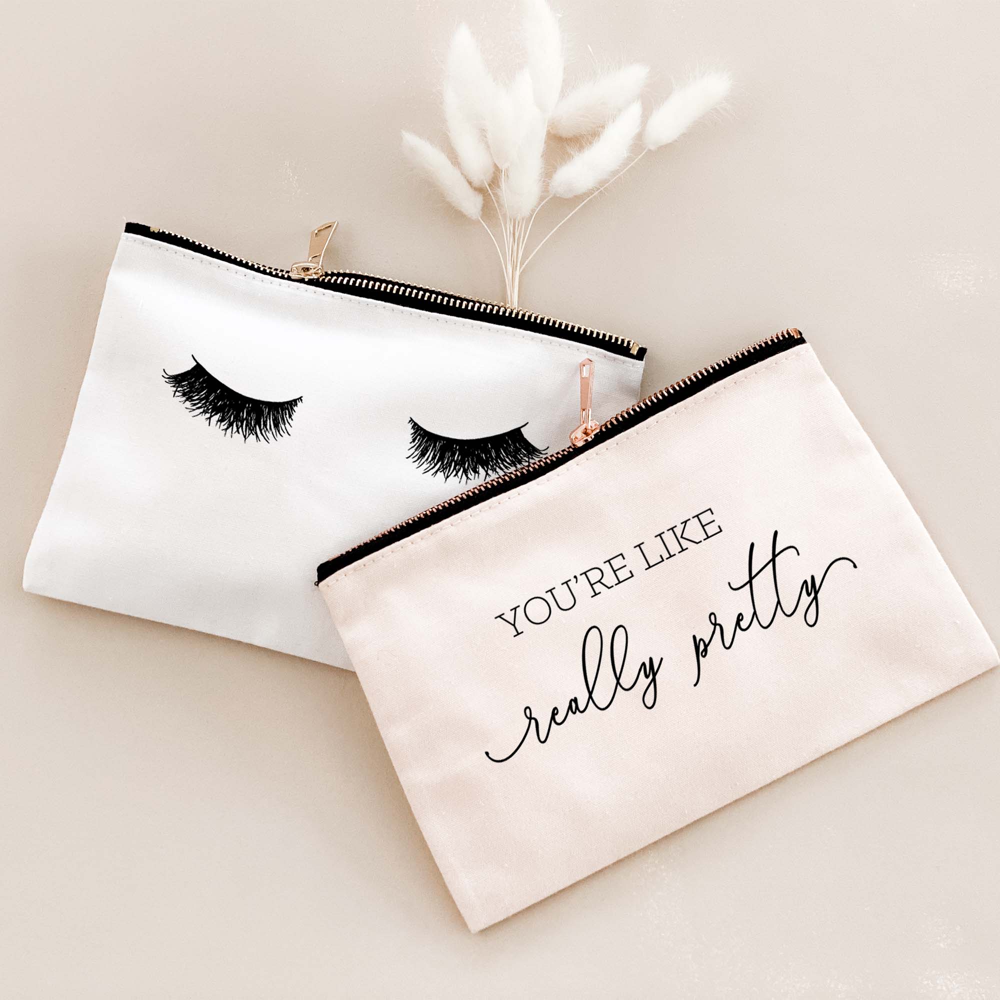 Personalized Makeup Bag, Boho Cosmetic Bag, Gifts For Women, Pencil Pouch