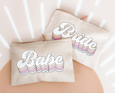 Retro Bride & Babe Makeup Bags