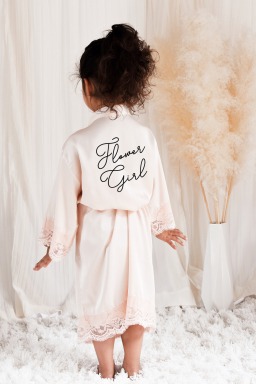 Flower Girl Robe - Satin Lace