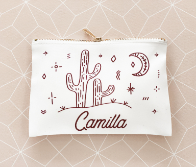 Desert Cactus Makeup Bag