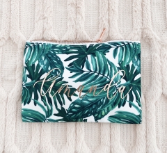 Palm Leaf Makeup Bag
