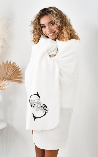 Monogram fleece online blanket