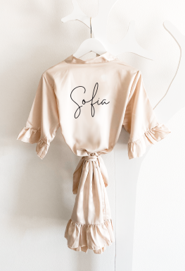 Girls Ruffled Robe - Personalized