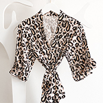 Girls Leopard Robe