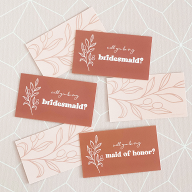 Bridesmaid Proposal Cards (set of 6) - Fall