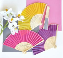 Silk Hand Fans - Colored