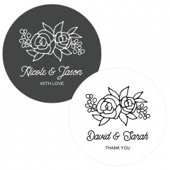 Personalized Wedding Labels - Floral