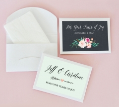 Personalized Wedding Tissue Packs - Floral