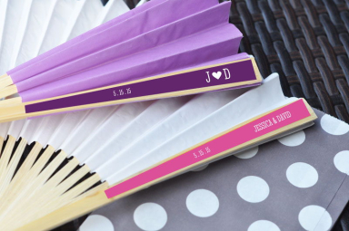 Personalized Colored Paper Fans