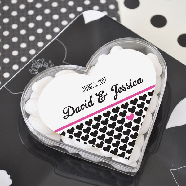 Wedding Favorites: Heart Shaped Personalized Labels