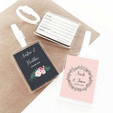 Personalized Floral Garden Acrylic Luggage Tags