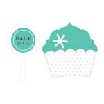 Baby & Co Cupcake Wrappers & Cupcake Toppers (Set of 24)