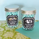 Chalkboard Baby Shower Personalized Mini Mason Jars