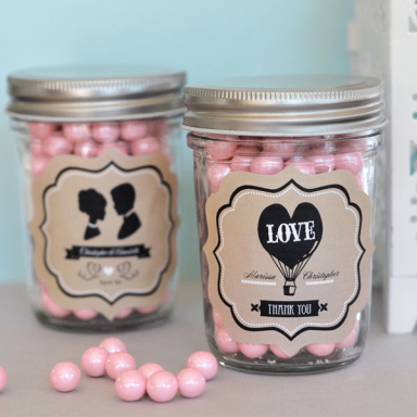 Vintage Wedding Mini Mason Jars