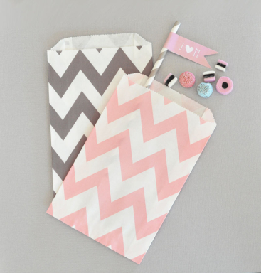 Chevron & Dots Goodie Bags (set of 12)