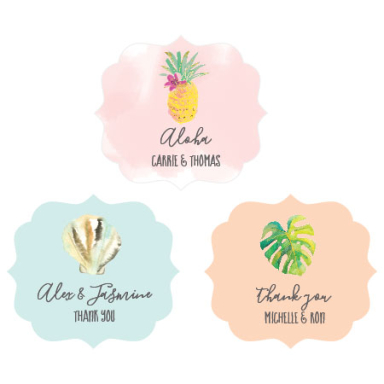 Personalized Tropical Beach Frame Labels