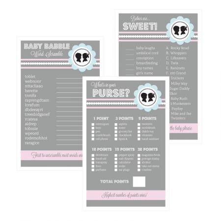 Baby Shower Games Set Of 10 Gender Reveal