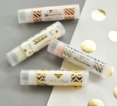 Personalized Lip Balm - Foil Wedding