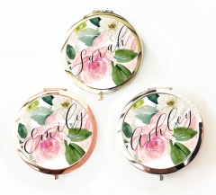 Personalized Compact Mirrors - Spring Rose