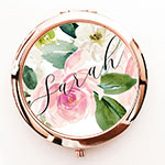 Personalized Compact Mirrors - Spring Rose