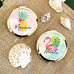 Personalized Tropical Beach Compacts