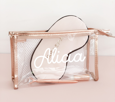 Metallic Makeup Bags - Personalized