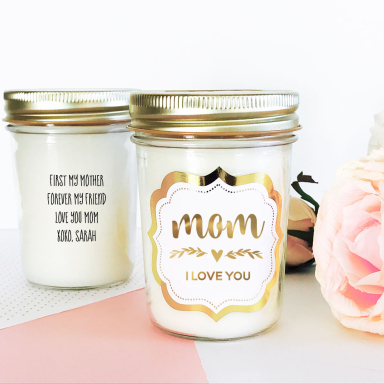 Mom Candle in a Mason Jar