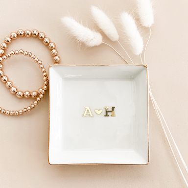 Couple's Monogram Ring Dish