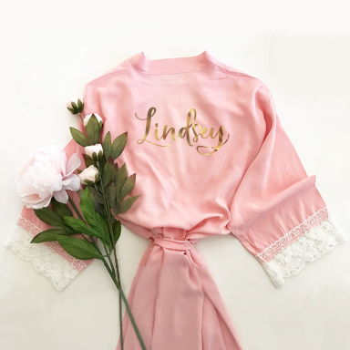 Personalized Cotton Lace Robes