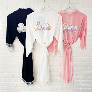 Retro Bride & Babe Cotton Lace Robes