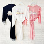Retro Bride & Babe Cotton Lace Robes
