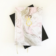 Pink Marble Journals - Monogram