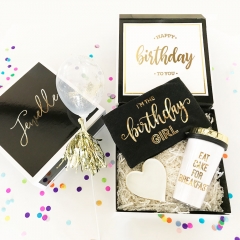 Black & White Birthday Gift Box